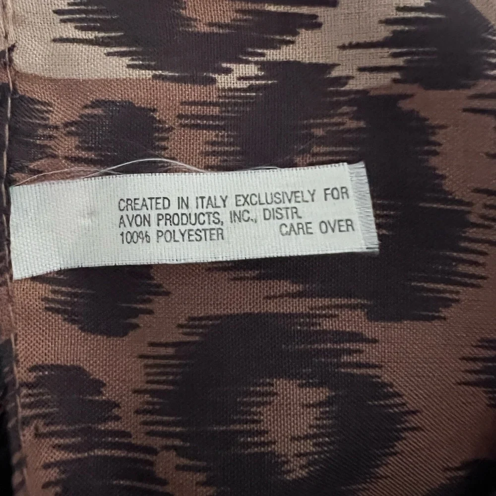 Vintage Created in Italy for Avon Animal Leopard Print Scarf  15" x 60” - Picture 5 of 7